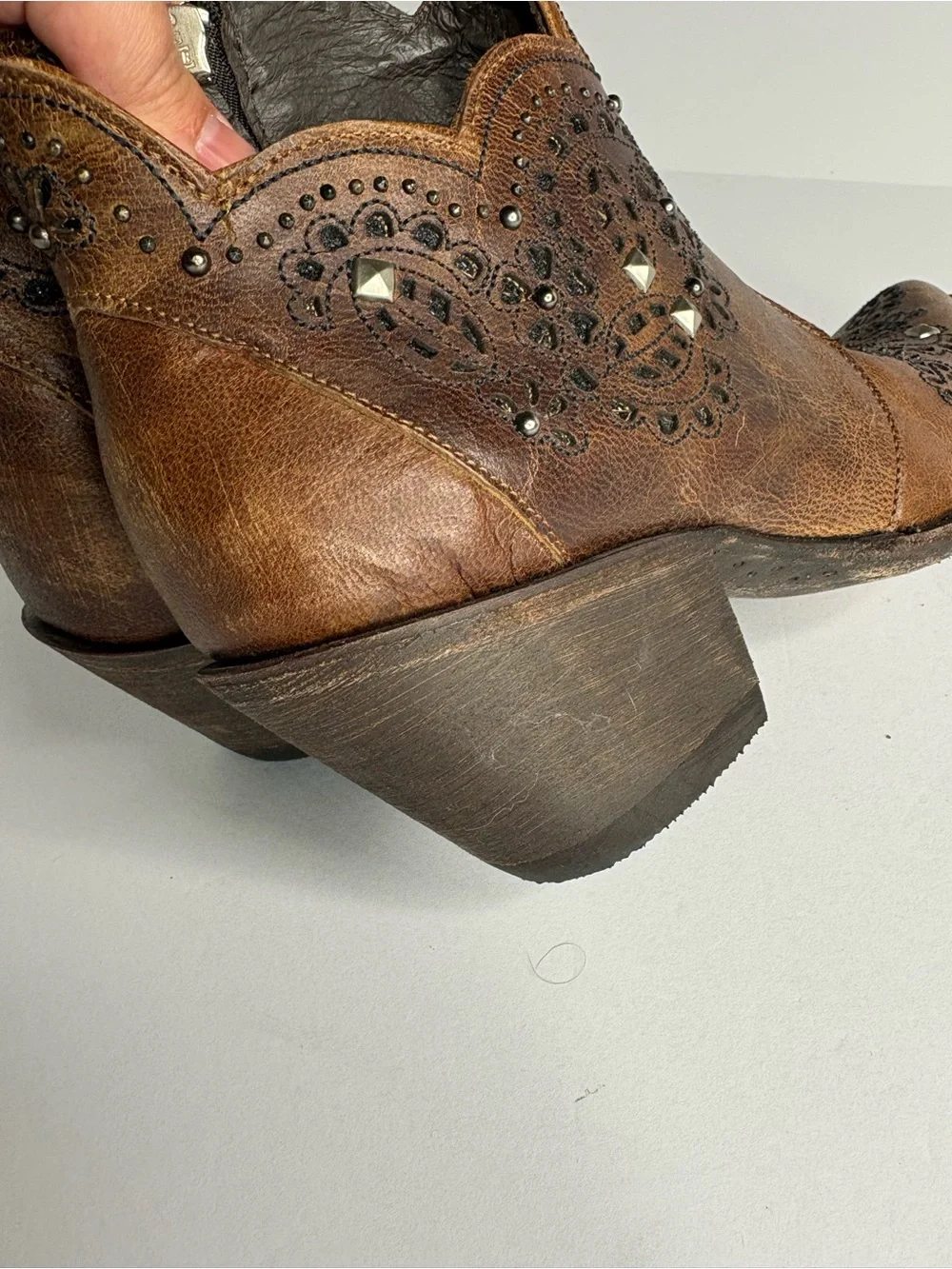 Old Gringo Brown Studded Molly ankle boots size 8